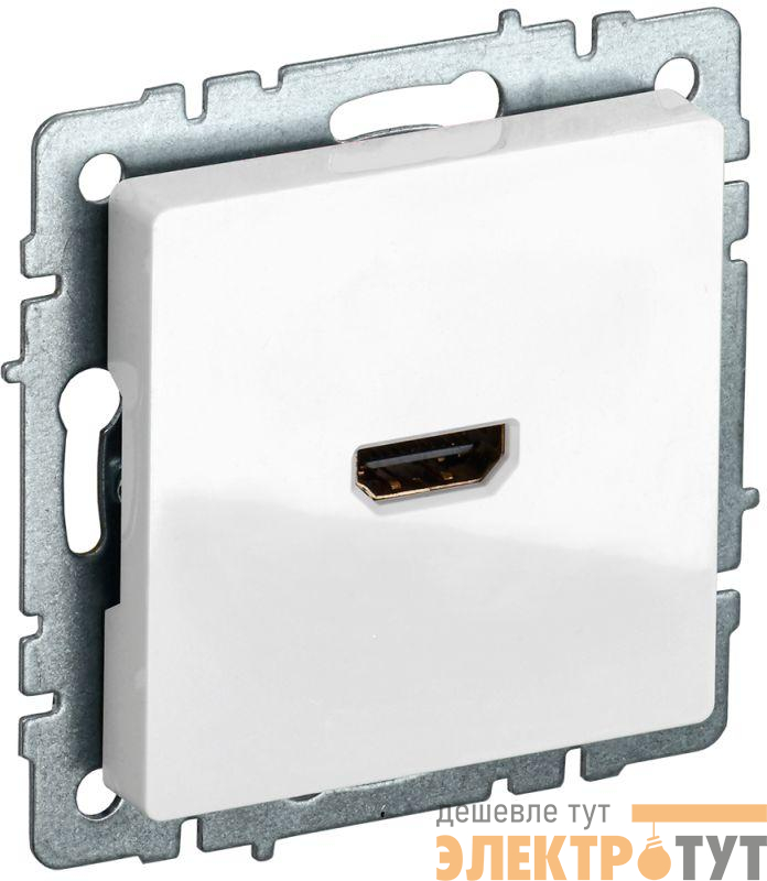 Розетка СП BRITE HDMI РHDMI-0-БрБ механизм бел. IEK BR-H10-K01