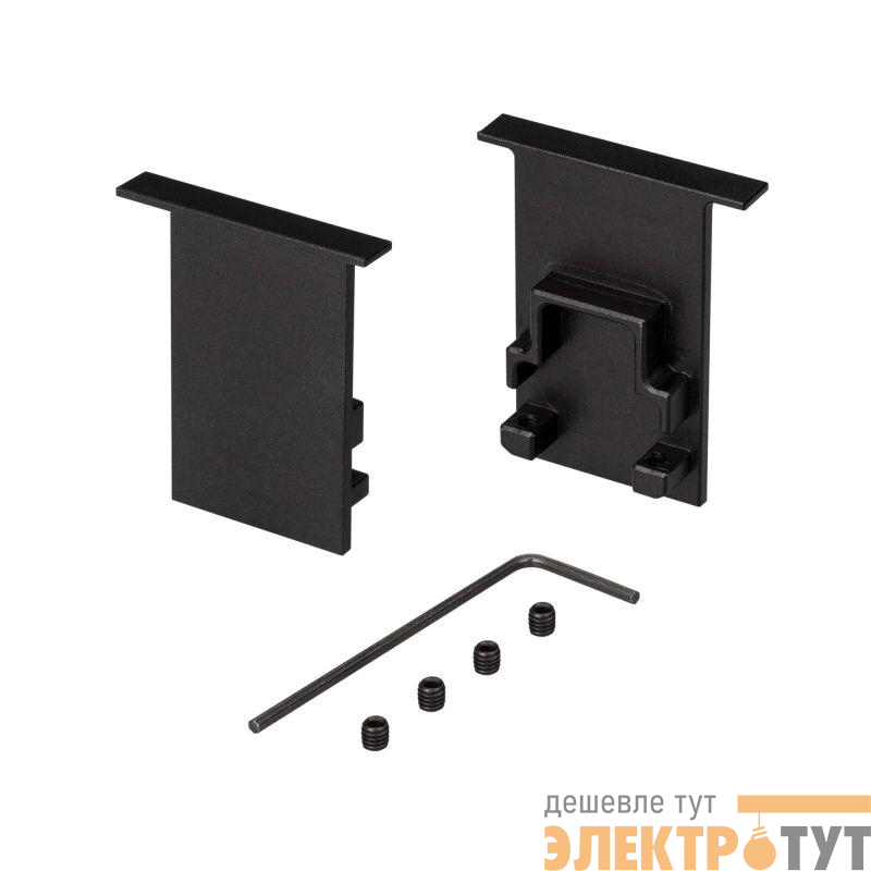 Заглушка SL-COMFORT-2542-F BLACK глухая металл Arlight 031782