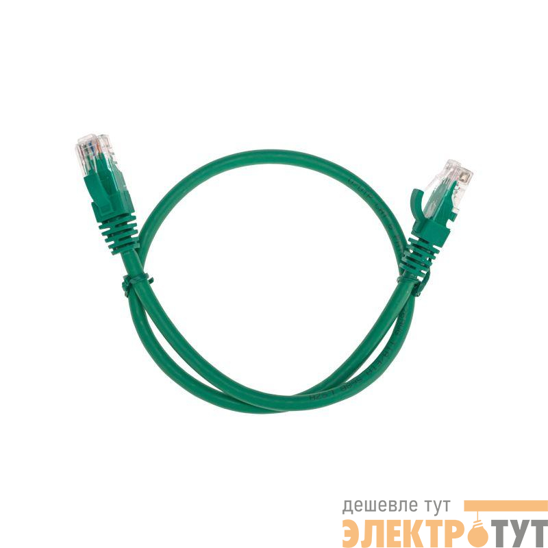 Патч-корд U/UTP CAT 6 RJ45-RJ45 26AWG LSZH зел. 0.5м Rexant 02-0296-05