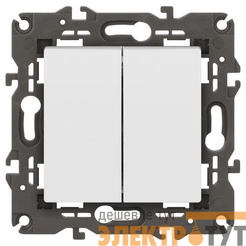 Переключатель 2-кл. Elegance 14-1106-01М 250В 10АХ матов. бел. Эра Б0065791