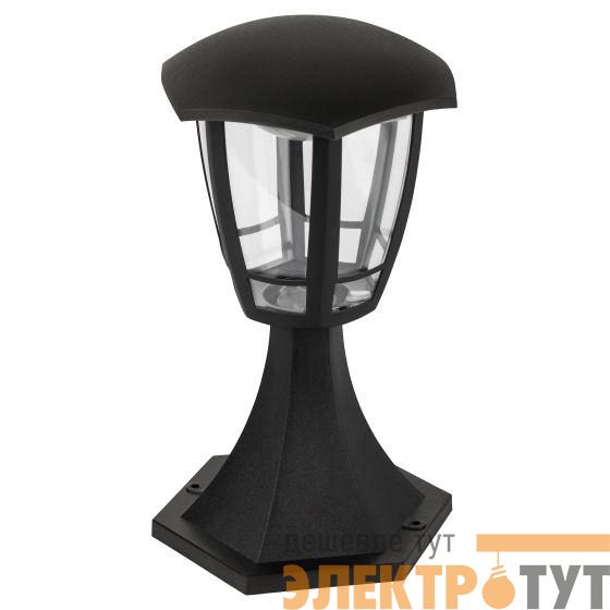 Светильник светодиодный садово-парковый ДТУ 07-8-003 Валенсия 1 8Вт 3000К IP44 6 гранный напольный черн. Эра Б0064200