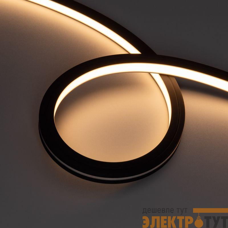 Лента светодиодная NOVA-TOP-BLACK-A120-16x15mm 24В Warm 3000К 10Вт/м IP67 2835 wire x2 вывод боков. герметичная (уп.5м) Arlight 036731