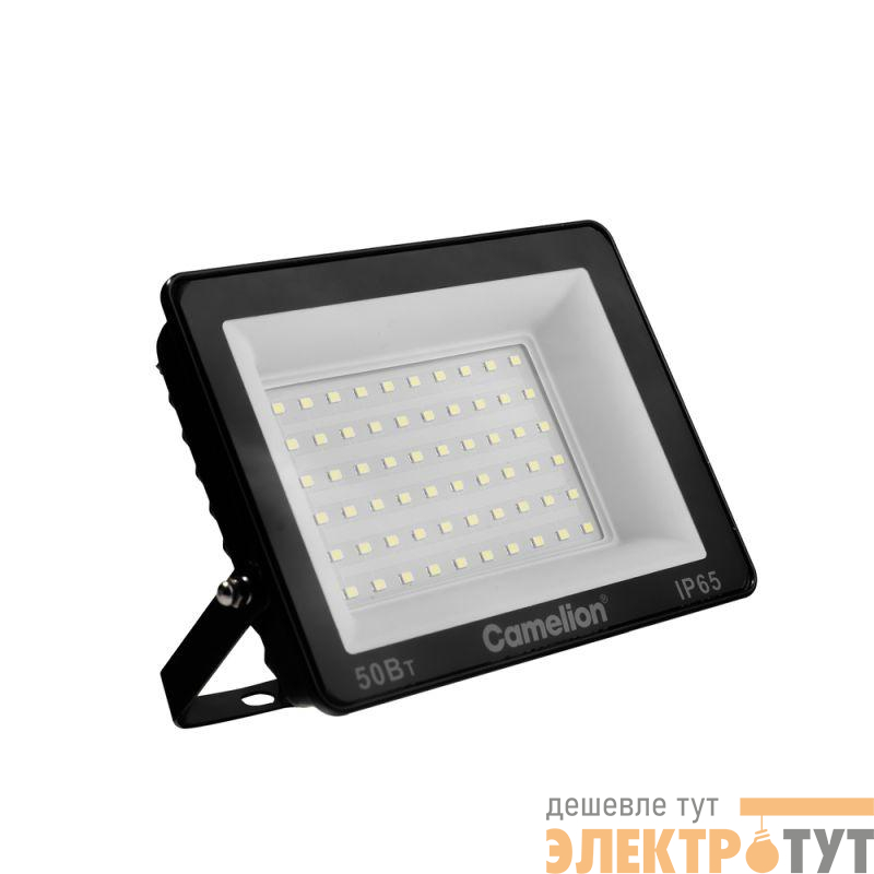 Прожектор LFL-5004 C02 (LED SMD 50Вт 5000лм 230В 6500К 153х136х30) черн. Camelion 16332