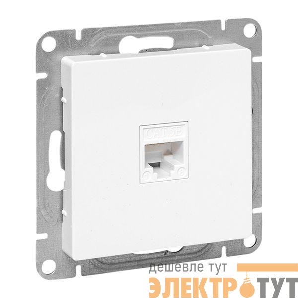 Розетка компьютерная СП Эпика RJ45 кат.5 механизм бел. EKF UP1-SOW-RJ45-5