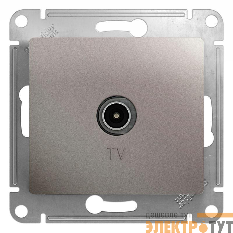Розетка телевизионная проходная TV 1-м СП Glossa 4дБ механизм платина SE GSL001292