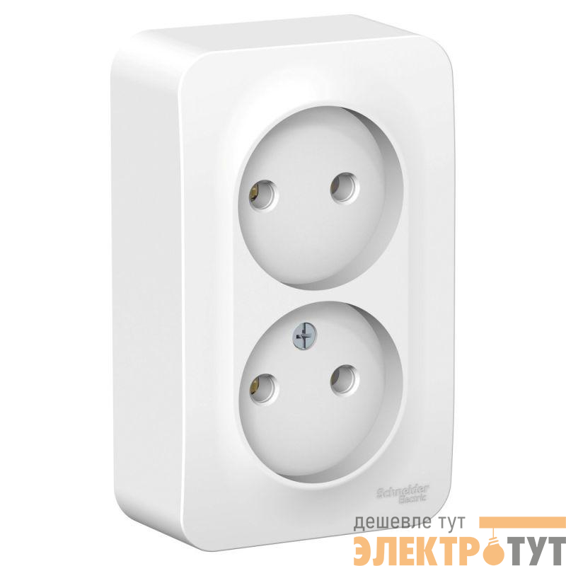 Розетка 2-м ОП Blanca 16А IP20 250В без заземл. без защ. шторок бел. SE BLNRA000201