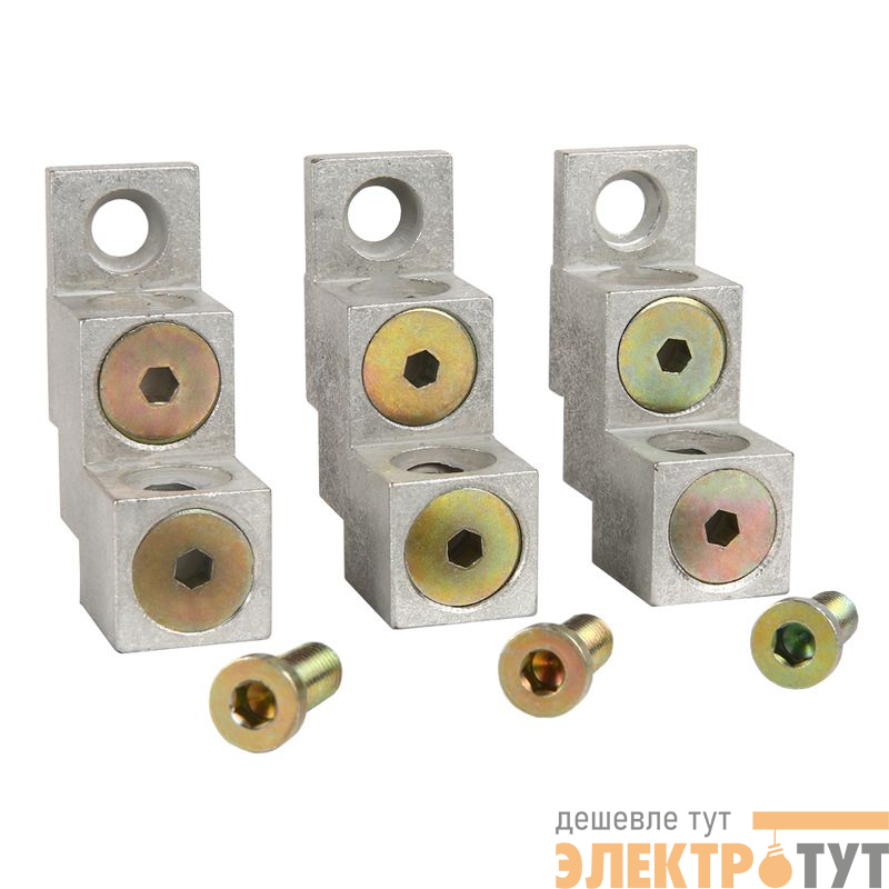 Комплект зажимов для присоединения 2 кабелей OptiMat D100; D160; D250 63-250А-УХЛ3-3шт КЭАЗ 318010