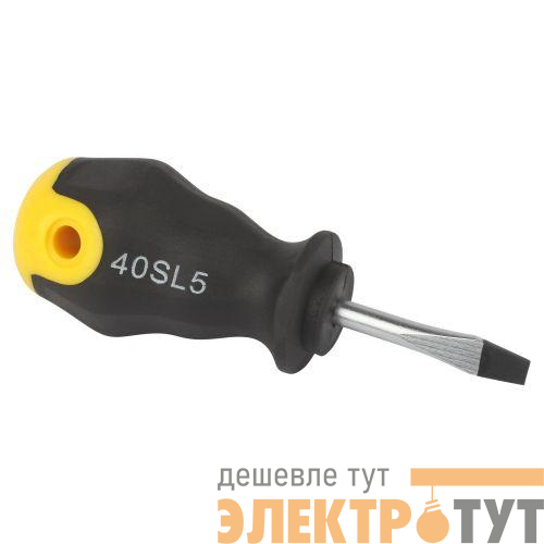 Отвертка SL 5х40мм шлицевая двухкомпонентн. рукоятка ЭРА Б0055860