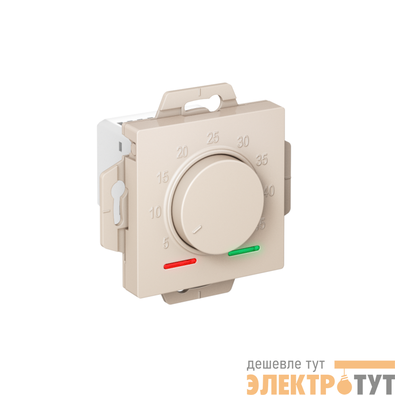 Механизм термостата ATLASDESIGN электрон. теплого пола с датчиком 10А беж. SchE ATN000235