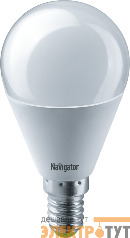 Лампа светодиодная 61 334 NLL-G45-8.5-230-4K-E14 8.5Вт шар матовая 4000К нейтр. бел. E14 680лм 176-264В Navigator 61334