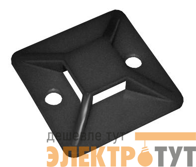 Площадка самоклеящаяся под хомуты PCP-SG 40х40-100BL PA6.6 черн. (уп.100шт) Jazzway 5055162