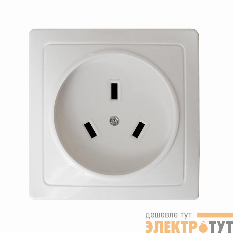 Розетка 1-м ОП 32А 250В IP20 2P+N для плиты с заземл. бел. Universal 5314