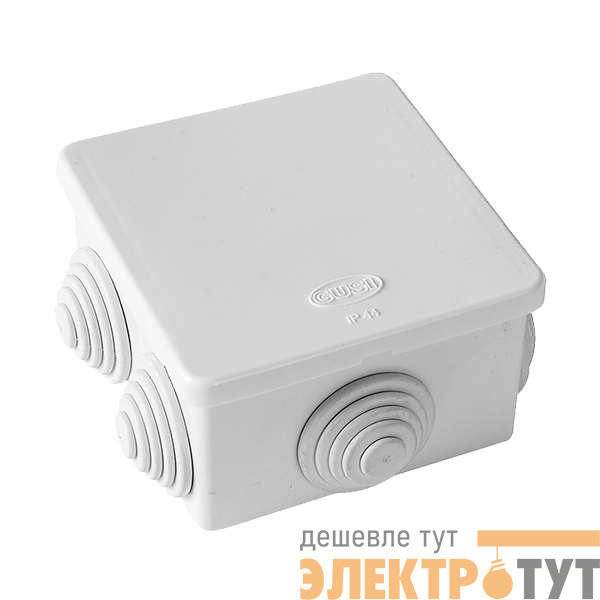 Коробка распределительная ОП 80х80х40мм IP54 бел. ГУСИ С3В86 Б Евро