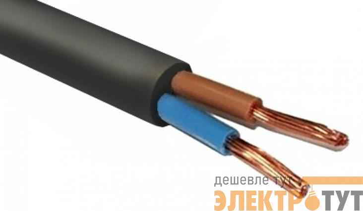 Провод ПВС 2х1.5 380В Ч (бухта) (м) Альгиз К ФР-00000431