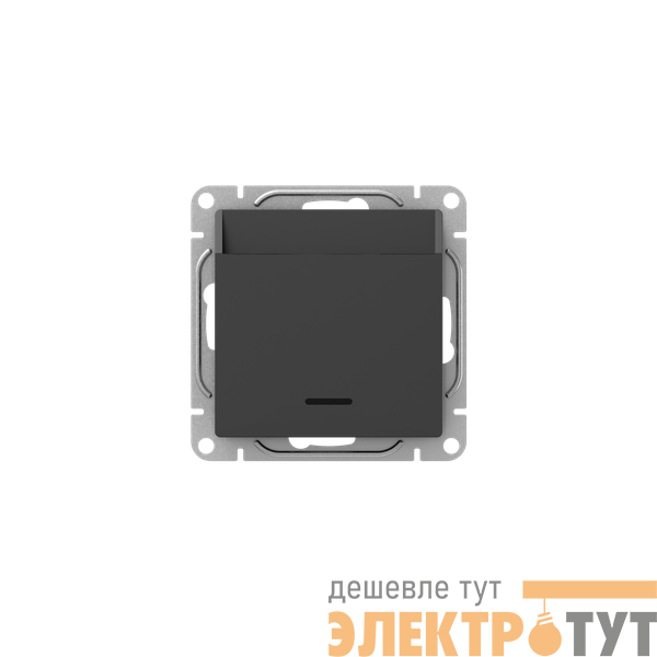 Выключатель карточный Эпика с подсветкой механизм черн. EKF UP1-SWB-card