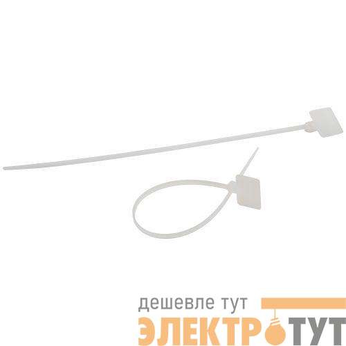 Хомут кабельный 2.5х200 с площадкой для маркировки 25х15 бел. NO-225-320 (уп.50шт) Эра Б0066063
