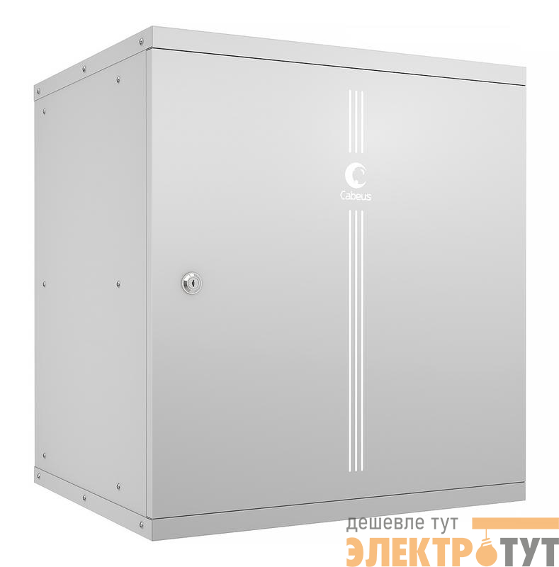 Шкаф телекоммуникационный настенный разборный LIGHT WSC-05D-12U55/45m 19дюйм 12U дверь метал. сер. Cabeus 10181c