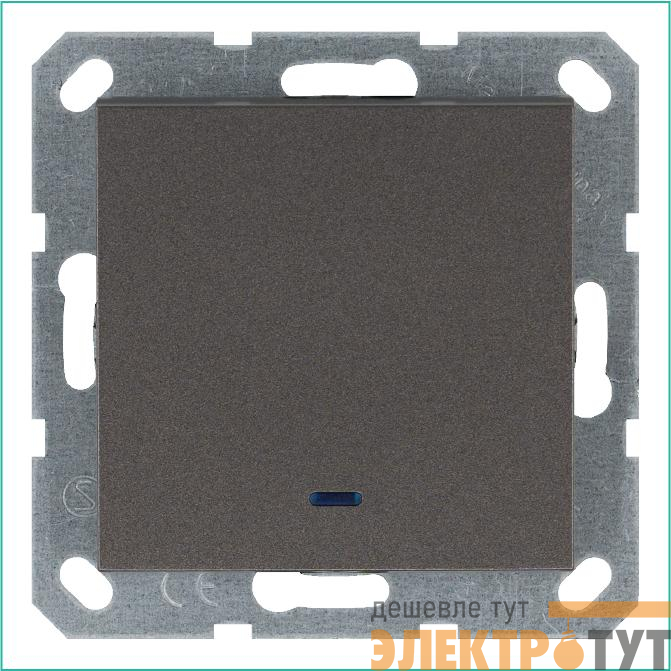 Выключатель 1-кл. 10А IP20 с подсветкой механизм мокко Jasmart G3011NZ