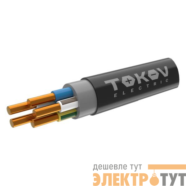 Кабель TOKOV ELECTRIC ППГнг(А)-HF 5х6 ОК (N PE) 0.66кВ (м) ТХМ00409126