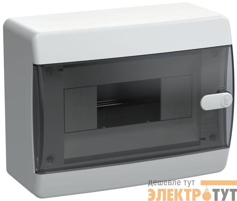 Корпус ЩРН-П-8 UNION Compact IP41 черн. прозр. дверь пластик. IEK UIC-KP12-N-08-41-K01
