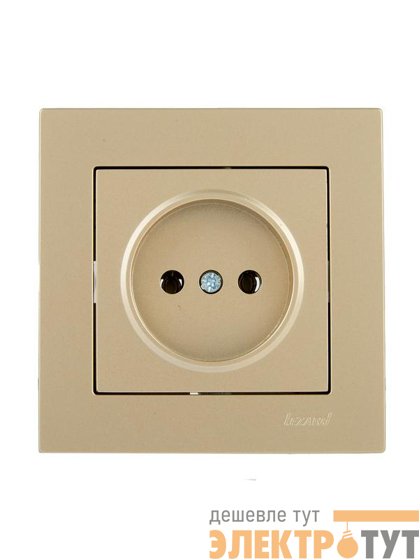 Розетка VESNA без заземл. ПБТ зол. LEZARD 742-3688-121B