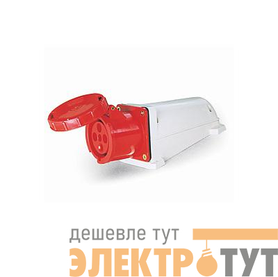 Розетка стационарная ОП PPC 134 63А 4п 3Р+РЕ 380В IP67 Pro JazzWay 5072770