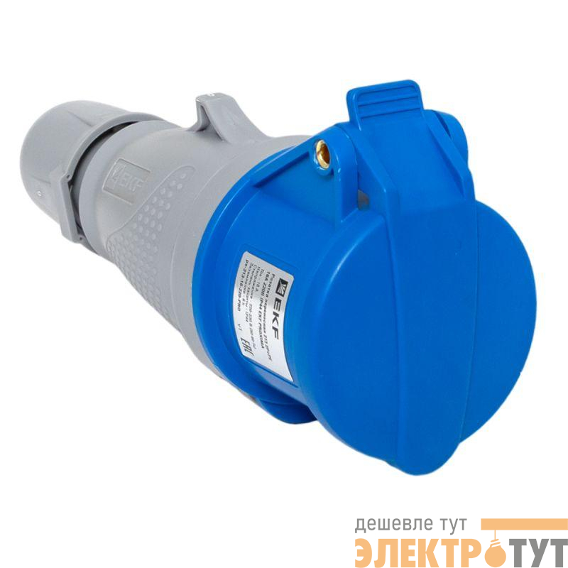 Розетка переносная 213 2Р+РЕ 16А 220В IP44 PROxima EKF ps-213-16-220-PRO