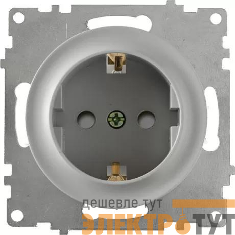 Розетка 1-м СП Florence 16А IP20 с заземл. защ. шторки винтов. клеммы механизм сер. (1E10101302) OneKeyElectro 2172833