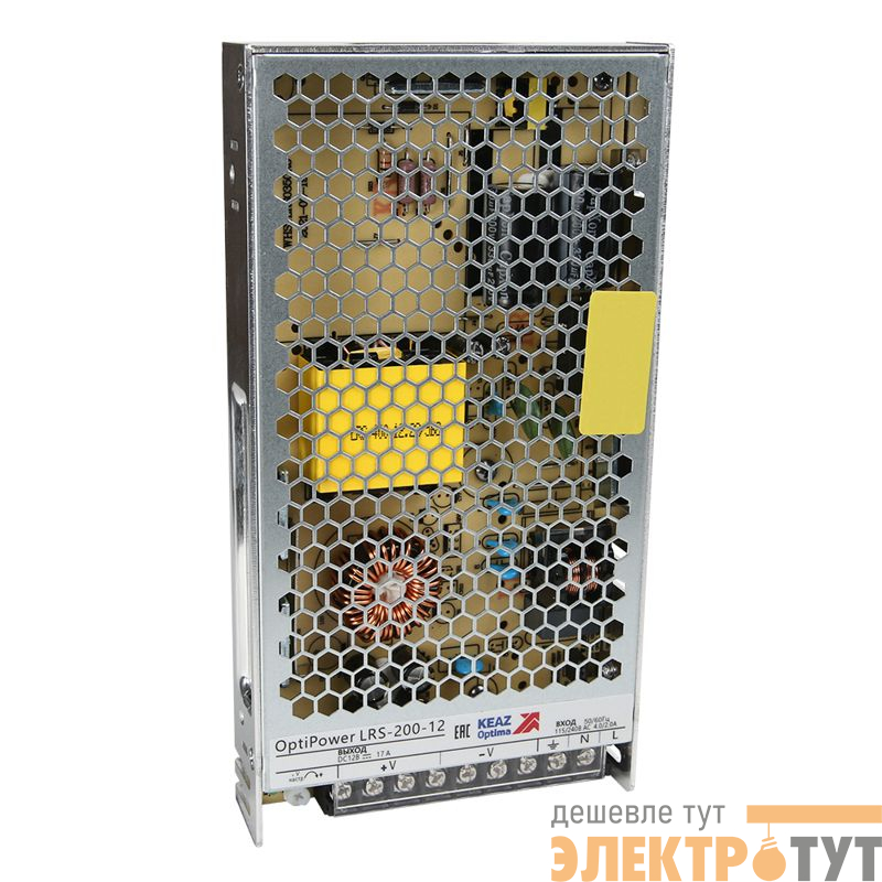 Блок питания панельный OptiPower LRS 200-12 17A КЭАЗ 328884