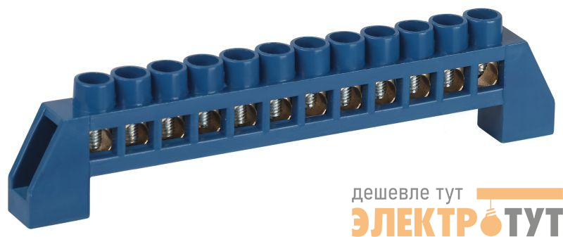 Шина N ноль в изоляторе ШНИ-8х12-12-Д син. NO-224-65 Эра Б0062967