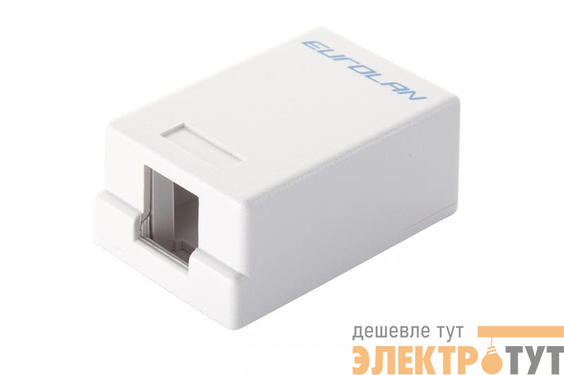 Коробка настенная 1-порт. бел. Eurolan 12B-00-01WT