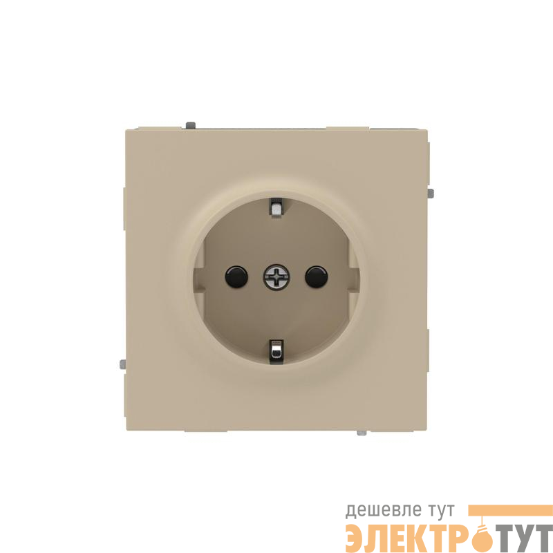 Розетка силовая KANT 2P+E защ. шторки ванильн. марципан DKC 7015003