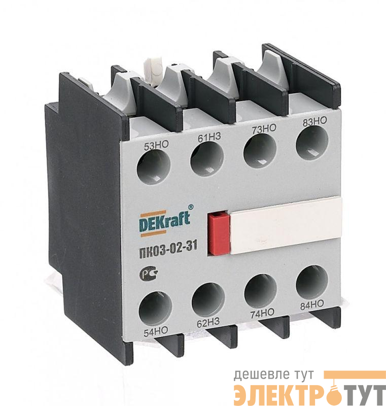 Приставка контактная ПК-03 лицев. доп. контакты 3НО+1НЗ DEKraft 24106DEK
