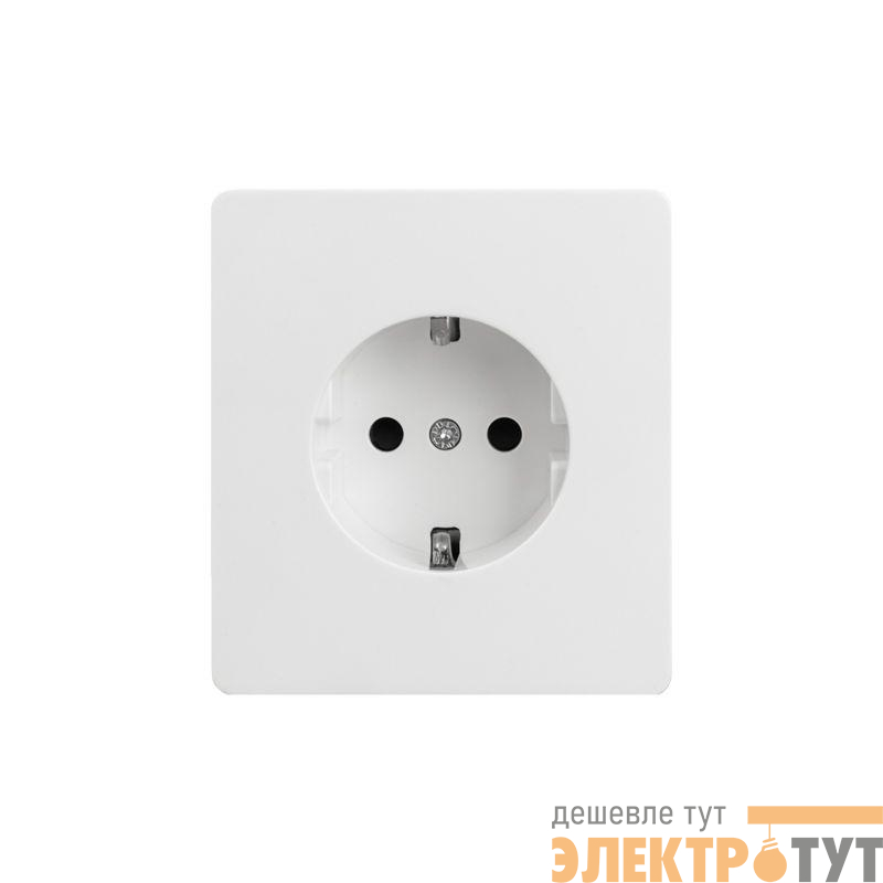 Розетка 1-м СП ROUND MIELE 16А с заземл. защ. шторки перламутр Kranz KR-78-0701-1