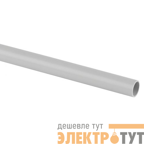 Труба гладкая ПВХ жесткая d16мм сер. (дл.3м) TRUB-16-PVC Эра Б0020034
