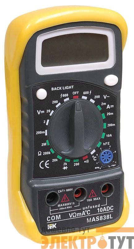 Мультиметр цифровой Master MAS838L IEK TMD-3L-838