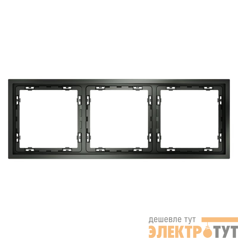 Рамка 3-м S70 пластик. титан Voltum VLS100306