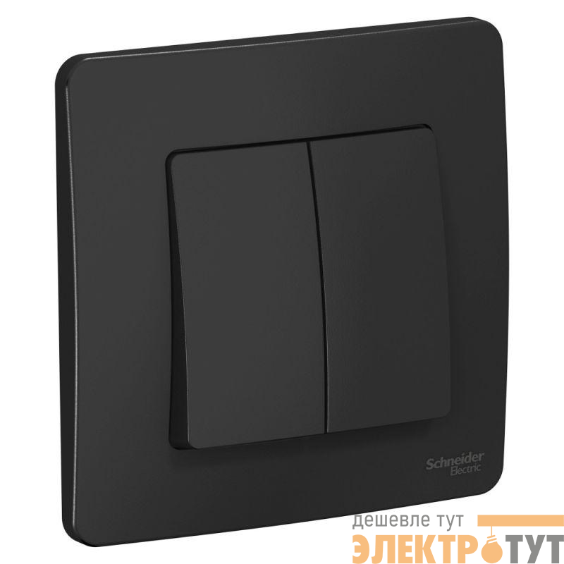 Выключатель 2-кл. СП Blanca 10А IP20 (сх. 5) 250В антрацит SE BLNVS010506
