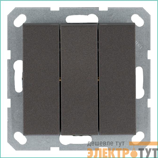 Выключатель 3-кл. 10А IP20 механизм мокко Jasmart G3031Z