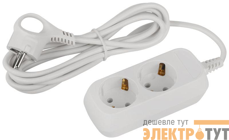 Удлинитель электрический UDL-10-230-E Greenline 2 розетки с заземлением 3м ПВС 3х0.75кв.мм Эра Б0064947