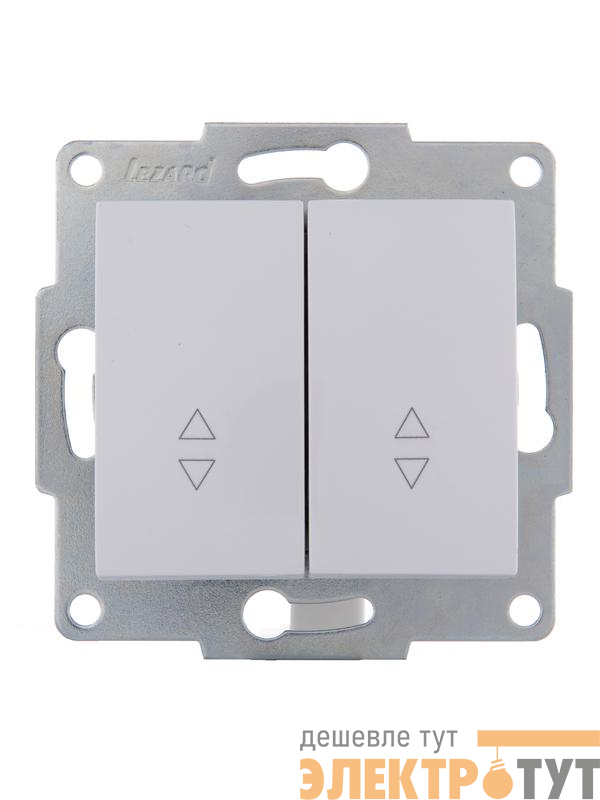 Переключатель проходной 2-кл. 1п СП Karina 10А IP20 механизм бел. LEZARD 707-0288-106