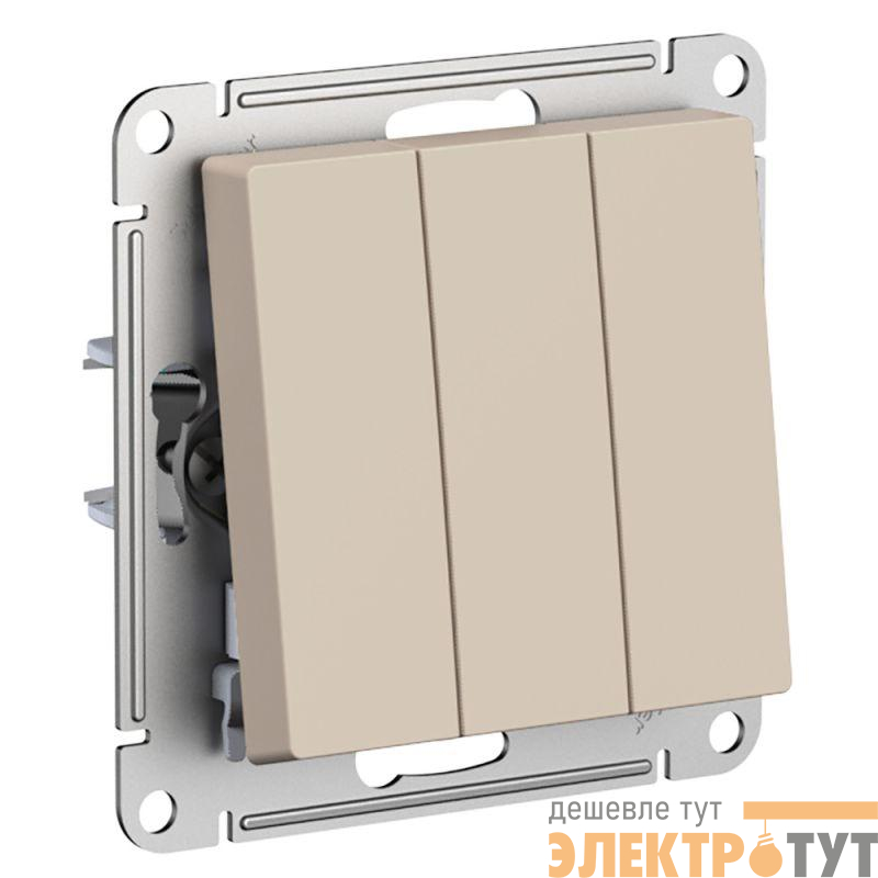 Выключатель 3-кл. AtlasDesign (сх. 1+1+1) 10AX механизм песочн. SE ATN001231