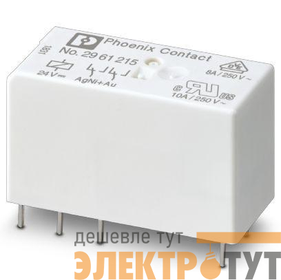 Реле одиночное REL-MR- 24DC/21-21AU Phoenix Contact 2961215
