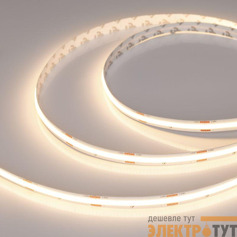 Лента светодиодная COB-X420-10mm 24V Warm 3000К 4.8Вт/м IP20 (уп.15м) Arlight 048823