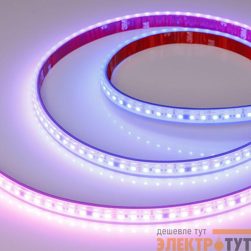 Лента светодиодная SPI-PS-A120-12mm 24V RGB-PX6-BPT 23Вт/м IP67 2835 герметичная бегущий огонь (уп.5м) Arlight 049452