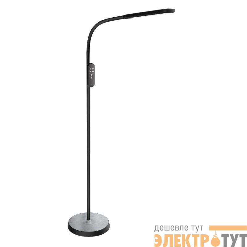 Светильник светодиодный напольный KD-871F C02 LED 15Вт с ИК пультом ДУ черн. Camelion 15183