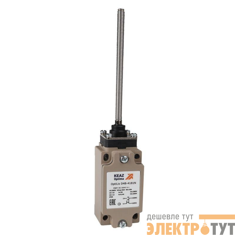 Выключатель концевой OptiLiS D4B-4181N пружина спиральная EN 50041 XCKJ108H29 КЭАЗ 365335