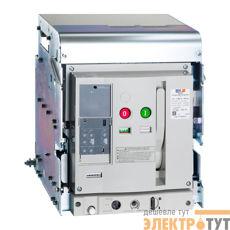 Выключатель автоматический 3п 1000А 65кА OptiMat A 1000 S2 3P 65 D MR7.0 B C2200 M2 P05 S1 06 КЭАЗ 347321