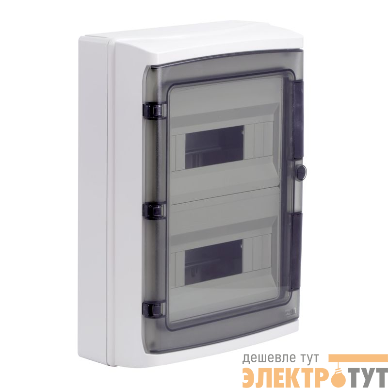 Щиток настенный ЩРн-п-24 24мод. IP65 с дверцей с клеммн. блоком 63А сер. DKC RB24W6TGD
