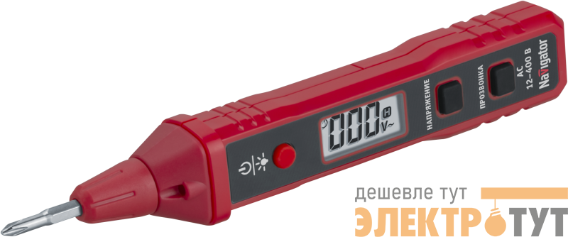 Детектор 95 791 NMT-D-91A (вольтметр. дисплей. фонарик) Navigator 95791